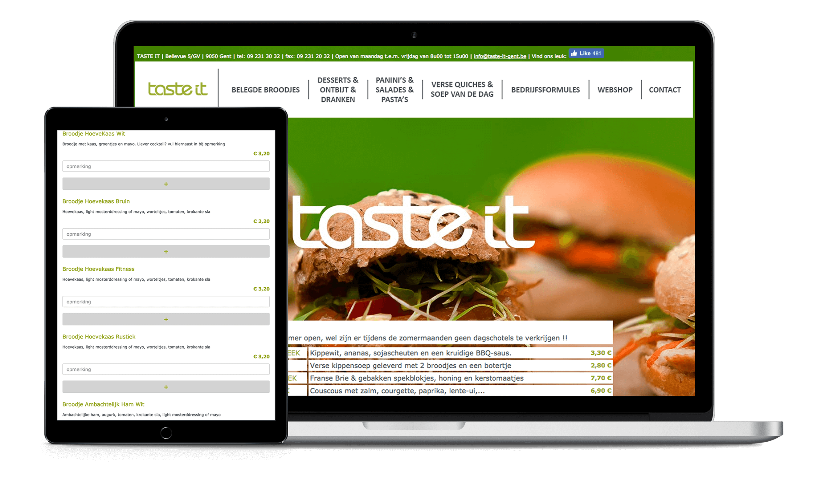 Screenshot Webshop TasteIt